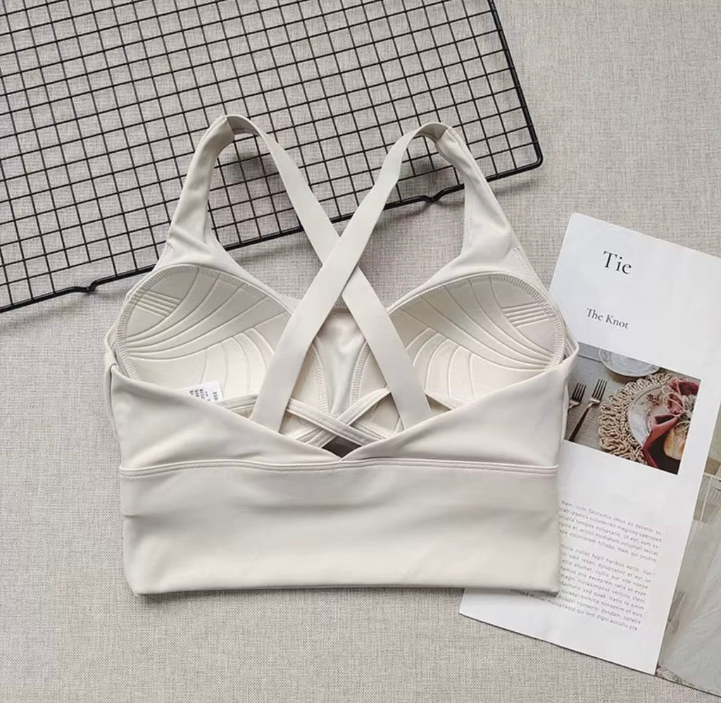 Work Harder Sports Bras- White