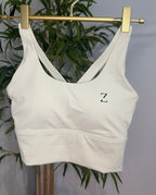 Work Harder Sports Bras- White