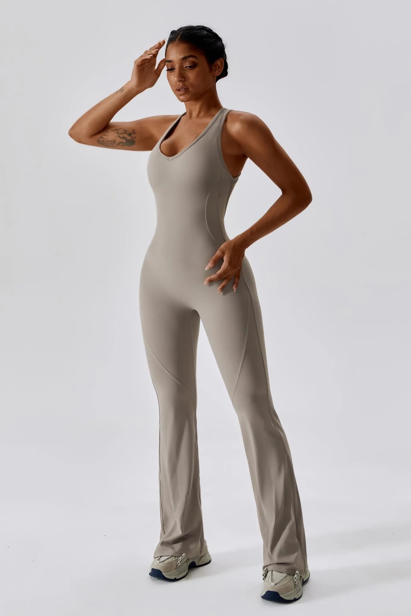 Sassy Girl Jumpsuit - Beige