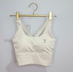 Work Harder Sports Bras- White